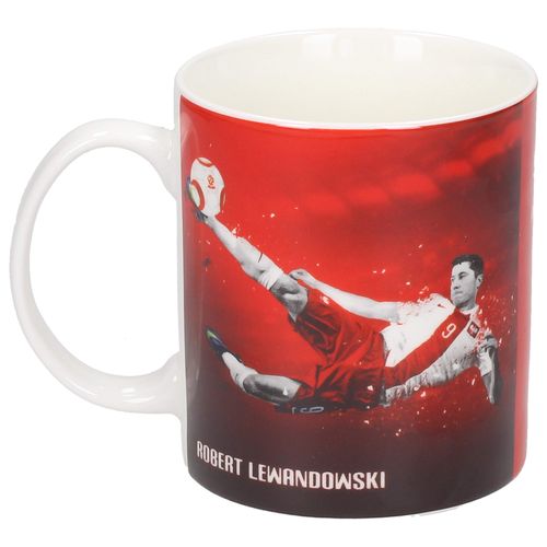 KUBEK CERAMICZNY ROBERT LEWANDOWSKI CZERWONY 300ml na Arena.pl