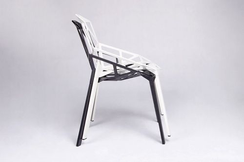 Krzesło SPLIT PREMIUM białe - aluminium, nogi białe na Arena.pl