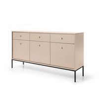 Komoda trzydrzwiowa z szufladami MOLLY w kolorze beżowym