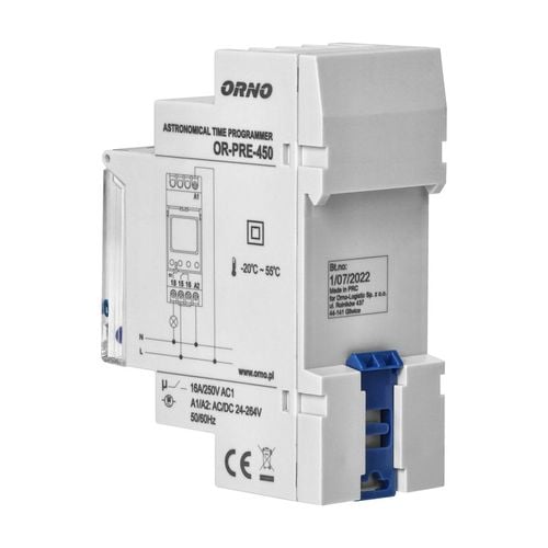 Elektroniczny programator czasowy 100 programów 1 wyjście 16A/230V ORNO na Arena.pl
