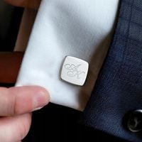 Srebrne spinki do mankietów z inicjałami | ZaNa