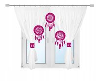 Firana dziewczynki ŁAPACZE SNÓW ażur RÓŻ 300x150