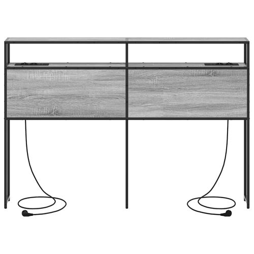 Zagłówek do przechowywania z półką Szary dąb sonoma 150 cm na Arena.pl