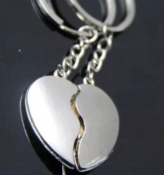 1 2090 Brelok Miłości dla Par dwie połówki serca łamane zdjęcie 7