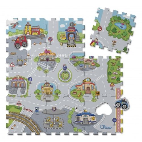 Chicco- Miękka mata puzzle miasto na Arena.pl