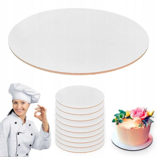 Podkład pod tort HDF BEZZAPACHOWY 30 cm 5 szt Biały Okrągły Brand4Cake na Arena.pl