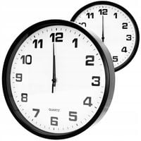 ZEGAR ŚCIENNY CZARNY 30cm na ścianę dekoracyjny klasyczny do kuchni