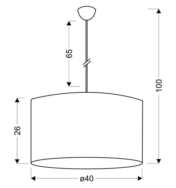 Simona 2 zwis 40x120 3x40W E14 czarny zdjęcie 3