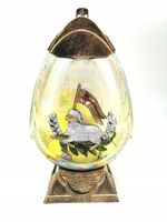 Duży znicz wielkanocny z aplikacją baranka z chorągwią BARANEK DUŻY Tęczowy