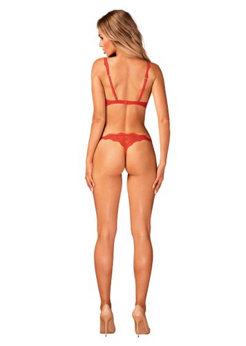 Seksowny Komplet Obsessive Bergamore Cupless Bra & Crotchless Thong M/L na Arena.pl