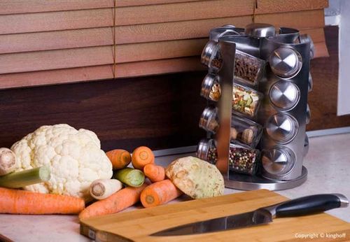 stojak na przyprawy 16 pojemników kinghoff kh-4006 na Arena.pl