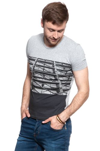 WRANGLER COLLAB TEE MID GREY MEL W7B05D337 S na Arena.pl