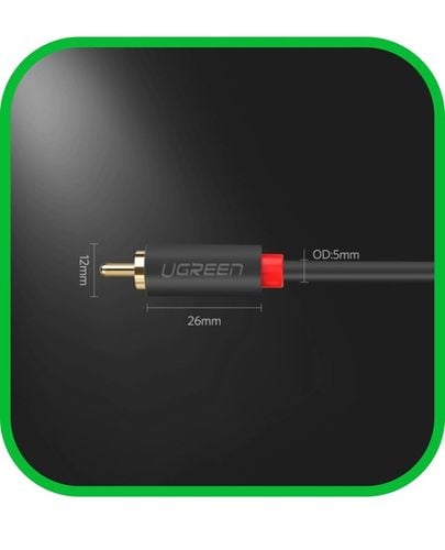 Kabel Przewód Audio Wtyk 2x RCA do 2xRCA Chinch STEREO 5M Pozłacany na Arena.pl
