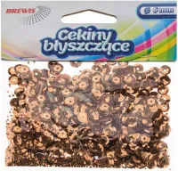CEKINY BŁYSZCZĄCE 6MM 10G BRĄZOWY  B240 BREWIS