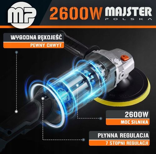 POLERKA SAMOCHODOWA SZLIFIERKA 4x GĄBKA+ PASTA POLERSKA MENZERNA MP Majster na Arena.pl