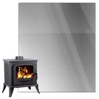 Szyba Hartowana Pod Kominek Piecyk 80x60cm Grafit