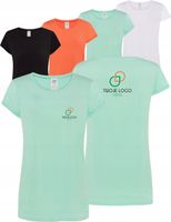 Damska koszulka T-shirt TWÓJ WŁASNY HAFT LOGO firmowa reklamowa 5 szt