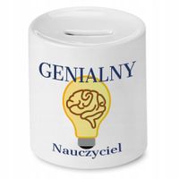 Skarbonka Na Dzień Nauczyciela Genialny Nauczyciel Z Nadrukiem Ze Zdjęciem