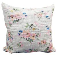 Poszewka z kory 40x40 wzór polne róże na białym tle