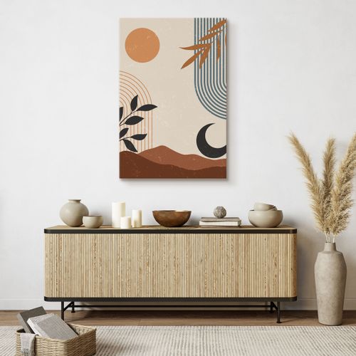 Obraz Canvas Do Sypialni Słońce Księżyc Styl Boho Abstrakcja 40cm x 50cm na Arena.pl