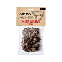 JOHN DOG Suszony gryzak dla psa. Płuca wołowe kostka 150g