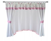 Komplet dziewczynka Zasłony LAMBREKIN Róż grochy