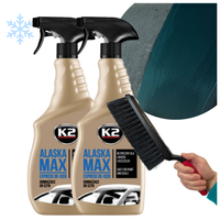 odmrażacz do szyb samochodowych 2xk2 alaska max 700 ml + szczotka do śniegu