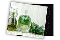 SZKLANA DESKA NA KUCHENKĘ 60x52 079A ZIOŁA