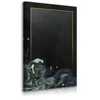 Obraz Do Sypialni Abstrakcja Styl Glamour Czarne Fale 50cm x 70cm