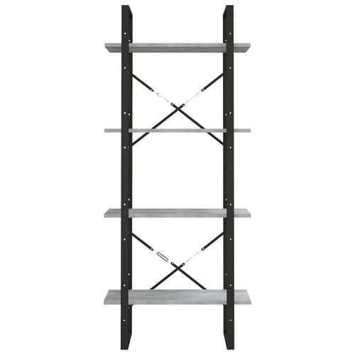 Regał na książki z 4 półkami, szary dąb sonoma, 60x30x140 cm na Arena.pl