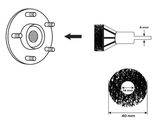 ściernice do czyszczenia piast zestaw 6 szt. - t n11-135 na Arena.pl