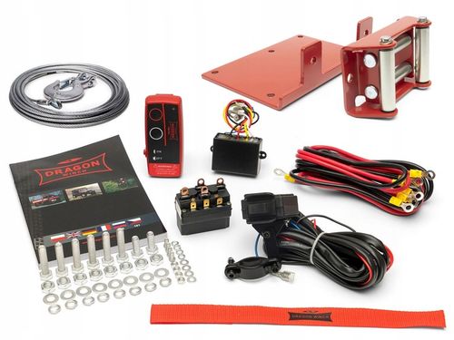 1,1T WYCIĄGARKA DRAGON 12V ELEKTRYCZNA WCIĄGARKA linowa pługa quada +pilot na Arena.pl