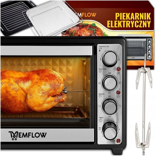 PIEKARNIK ELEKTRYCZNY MINI PIECYK PRZENOŚNY TERMOOBIEG 45L ROŻNO INOX na Arena.pl