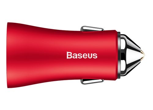 Ładowarka Samochodowa 2xUSB Baseus FastCharge 2.4A czerwony na Arena.pl