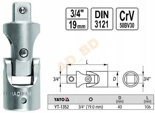 przegub cardana 3/4" yato na Arena.pl