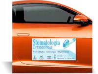 Magnes na samochód reklama magnetyczna 60x30cm STOMATOLOGIA ORTODONCJA