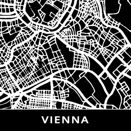 Obraz na płótnie – Canvas, plan miasta Wiedeń 90x60 na Arena.pl