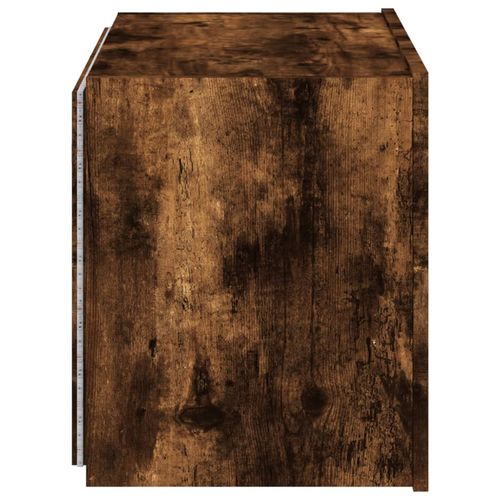 Ścienna szafka TV z LED, przydymiony dąb, 60x35x41 cm na Arena.pl