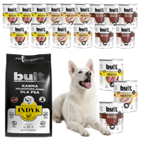 BULT sucha i mokra karma dla psa Ekstra 17,4kg - 18x800g + 3kg