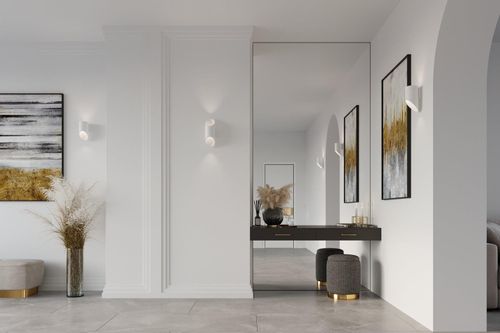 Kinkiet LAMPA ścienna SL.0108 metalowa OPRAWA tuba biała na Arena.pl