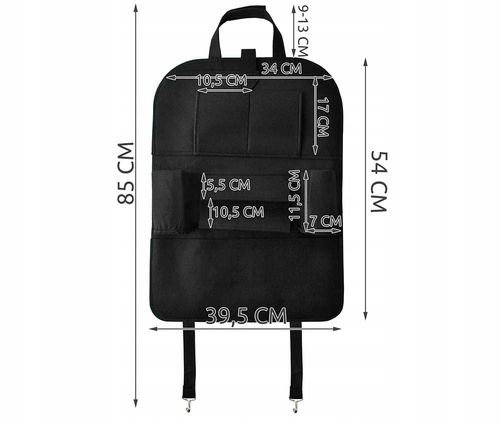 organizer na fotel samochodowy - filc na Arena.pl