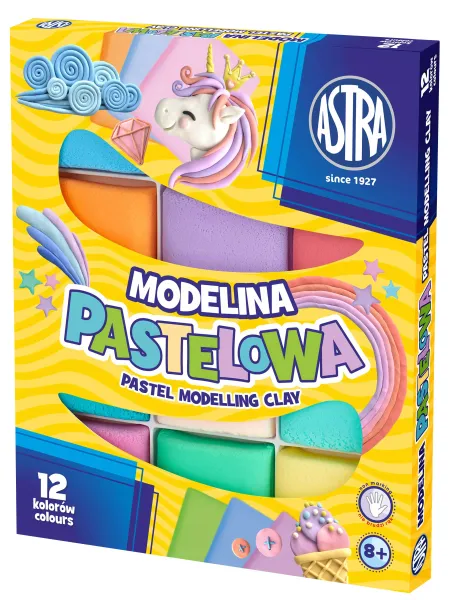Modelina pastelowa, 12 kolorów zdjęcie 1