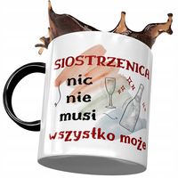Kubek Czarny Dla Siostrzenicy Na Urodziny Prezent Z Nadrukiem Ze Zdjęciem