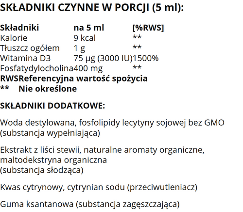 Aurora Liposomalna Witamina D3 3000 IU 160 ml na Arena.pl