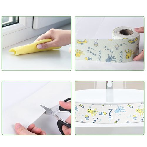 Zestaw 4 Wodoszczelnych Taśm Uszczelniających 280x8 cm Wielobarwne PVC na Arena.pl