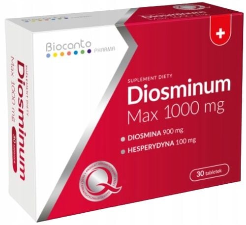BIOCANTO Diosminum Max 1000 mg diosmina + hesperydyna 2x30 tabletek na Arena.pl