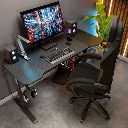 Biurko Gamingowe Regulowane 140x60cm Wysokość 56-79cm STRATOS TREX na Arena.pl