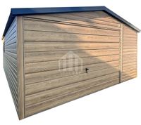 Garaż blaszany 4,5x5m - brama - drzwi - drewnopodobny - rynny  SO115