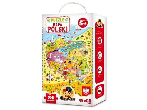 CzuCzu - Puzzle Mapa Polski 84 elementy na Arena.pl