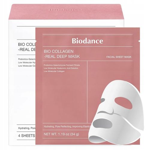 4 Szt Biodance Bio-kolagen Real Deep Mask Redukcja zmarszczków i linii na Arena.pl